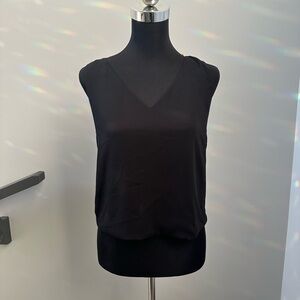 Babaton Aritzia Elegant Black Sleeveless Top